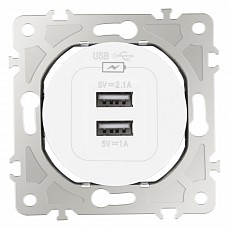Розетка usb, без рамки arte milano am-202 202.46-1.white